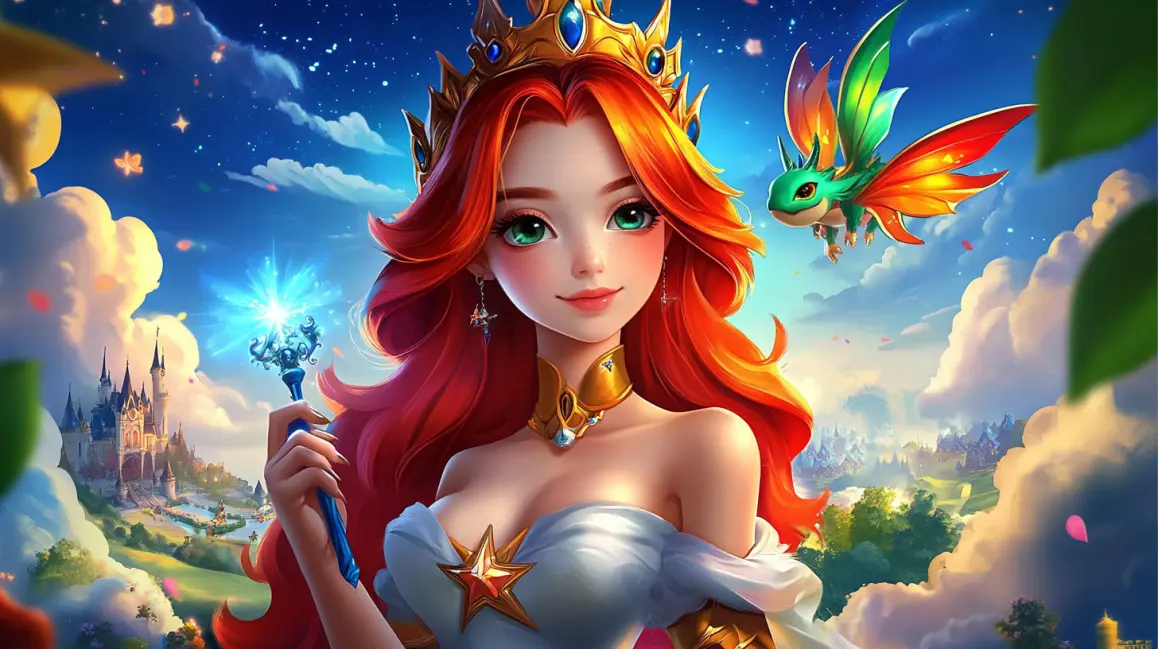 A woman with curly hair holds a phone showing a classic fruit slot, blending a retro vibe with modern mobile gaming convenience, all available on the KKDB app.