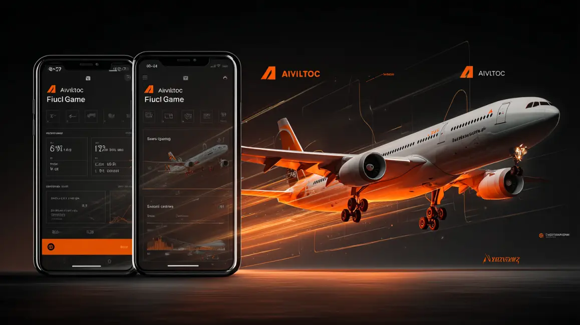Two phones display the 'Avictor' app, showing a financial chart and a plane, representing the strategic and rewarding nature of playing crash games at KKDB.